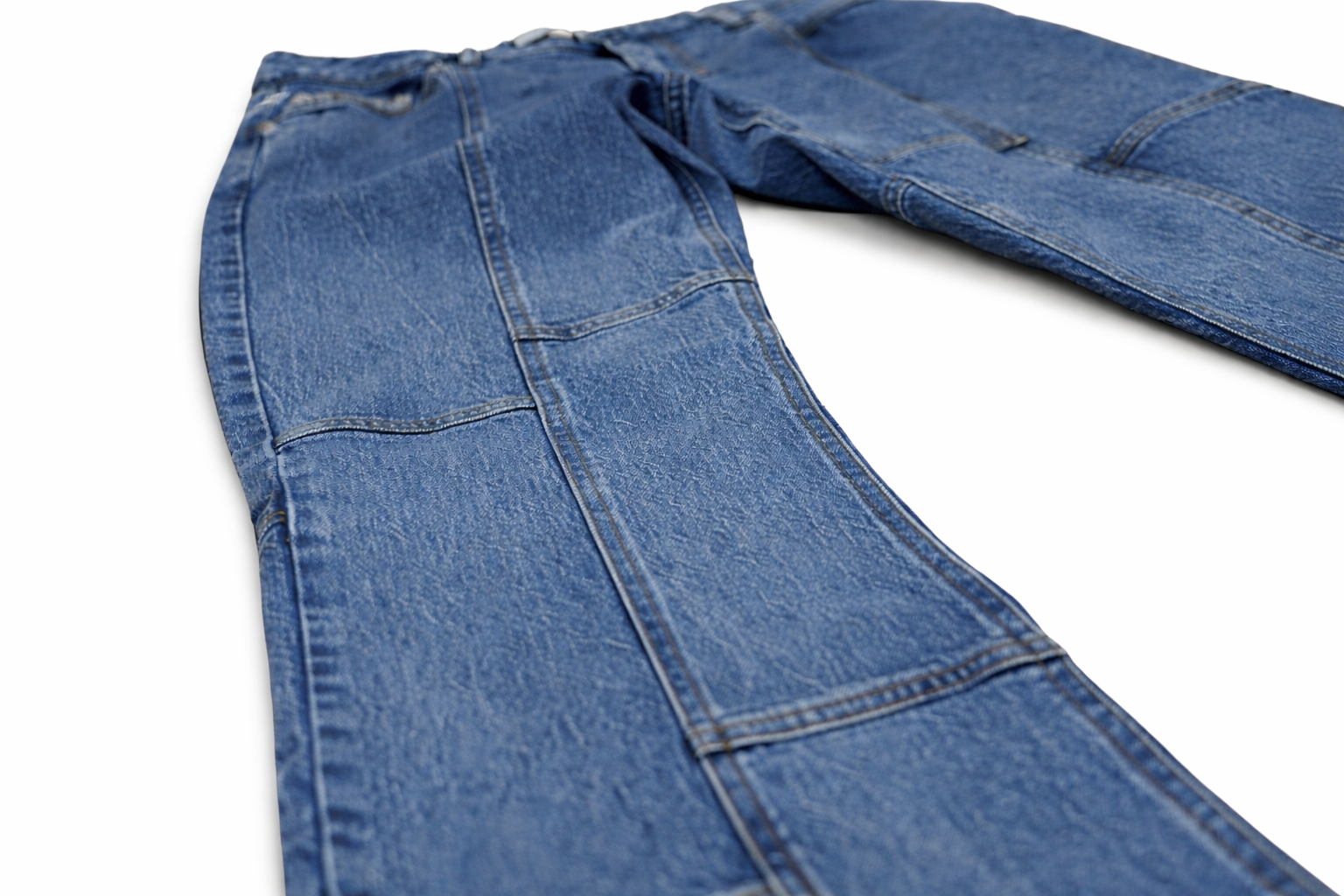 Cut-and-sew denim with stitch detailing