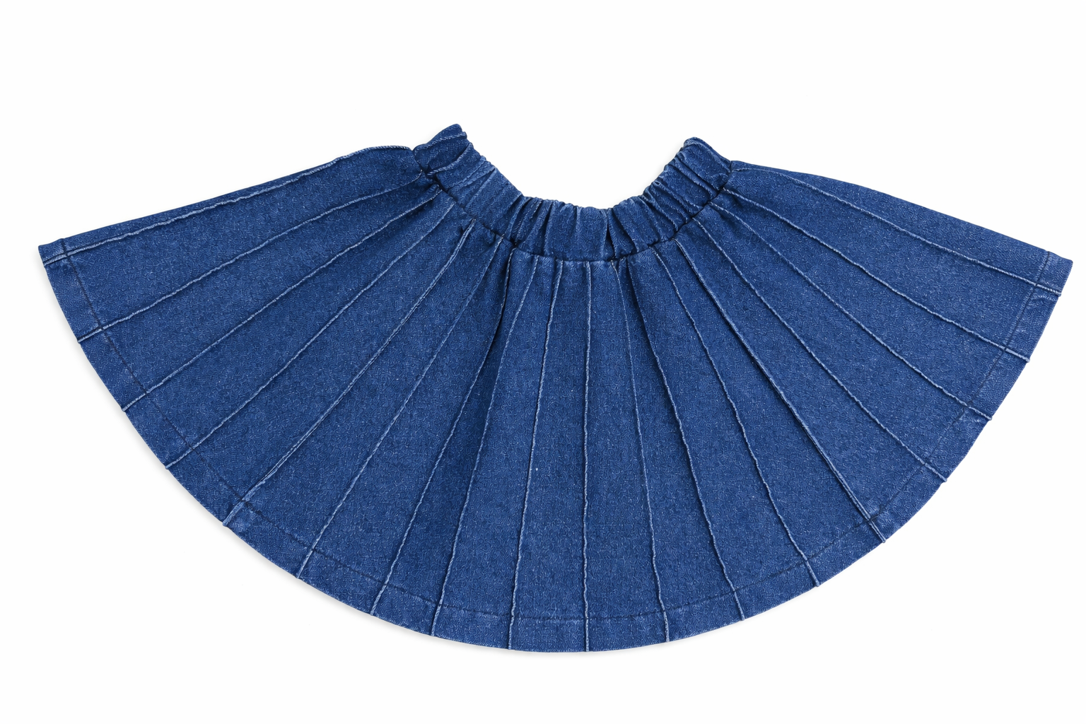 Denim with raised seam detailing